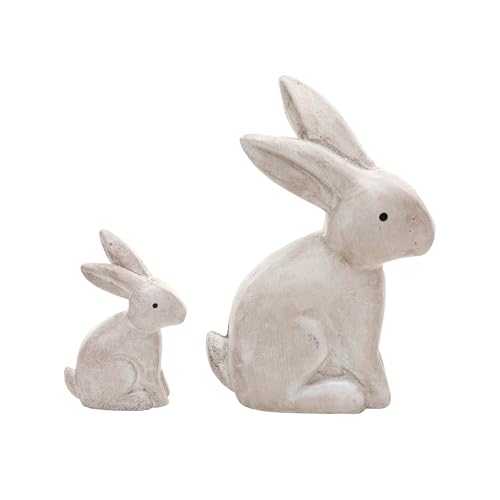 DN DECONATION 2 Stück Osterhasen Figuren aus Holz, Statische Hase Deko für Ostern & Frühling, Moderne Holzfiguren Osterdeko für Tisch, Fensterbank, Geschenkset 7.6x9.5cm und 12.7x17.8cm DN DECONATION 2 Stück Osterhasen Figuren aus Holz, Statische Hase Deko für Ostern & Frühling, Moderne Holzfiguren Osterdeko für Tisch, Fensterbank, Geschenkset 7.6x9.5cm und 12.7x17.8cm von DN DECONATION