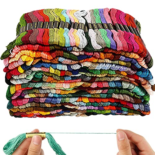 Stickgarn in 447 Farben, Baumwolle, Regenbogenfarben, Kreuzstichgarn, 8 m, Stickgarn, Armbandgarn, Freundschaftsarmbänder, Bastelgarn Stickgarn in 447 Farben, Baumwolle, Regenbogenfarben, Kreuzstichgarn, 8 m, Stickgarn, Armbandgarn, Freundschaftsarmbänder, Bastelgarn von DNAMYJME