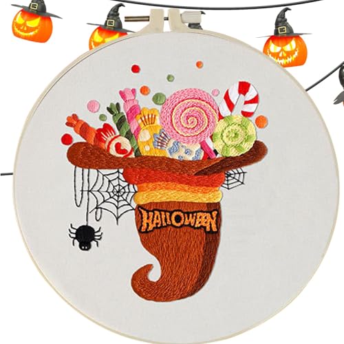 DNCG Halloween-Nadelspitze, Gothic-Stickerei-Set, Gothic-Halloween-Stickerei-Anfänger-Set, Anfänger-Set mit Halloween-Muster, Nadelspitzen-Set, Kits für Erwachsene, Heimkreation DNCG Halloween-Nadelspitze, Gothic-Stickerei-Set, Gothic-Halloween-Stickerei-Anfänger-Set, Anfänger-Set mit Halloween-Muster, Nadelspitzen-Set, Kits für Erwachsene, Heimkreation von DNCG