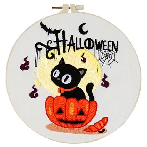 DNCG Halloween Needlepoint, Gothic Themed Embroidery Kit, Gothic Halloween Embroidery Beginner Kit, Novice Set with Halloween Pattern, Needlepoint Kit Kit for Adults Home Creation DNCG Halloween Needlepoint, Gothic Themed Embroidery Kit, Gothic Halloween Embroidery Beginner Kit, Novice Set with Halloween Pattern, Needlepoint Kit Kit for Adults Home Creation von DNCG