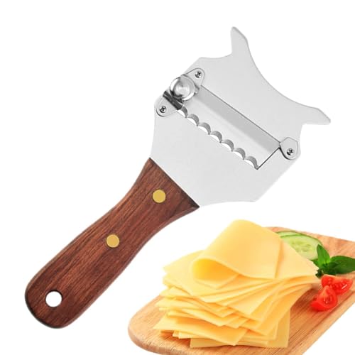 DNCG Käse- und Schokoladenrasierer, Schokoladenrasierer, Trüffelreibe mit Holzgriff, Schokoladenschneider, verstellbar, spülmaschinenfest von DNCG