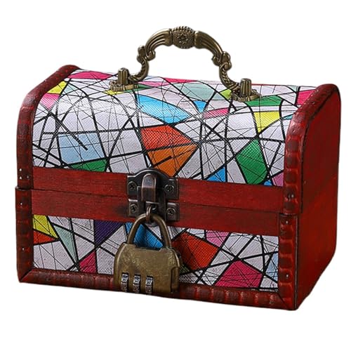 DNCG Schmuck-Organizer, Aufbewahrungsbox, Schmuckhalter, bemalte Schmuckschatulle, Schmuckkästchen, Damen-Schmuckschatulle, Vintage-Schmuckkästchen, Aufbewahrungs-Organizer mit Schloss für DNCG Schmuck-Organizer, Aufbewahrungsbox, Schmuckhalter, bemalte Schmuckschatulle, Schmuckkästchen, Damen-Schmuckschatulle, Vintage-Schmuckkästchen, Aufbewahrungs-Organizer mit Schloss für von DNCG