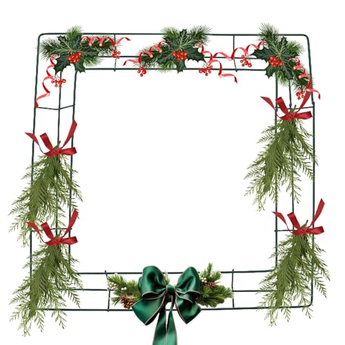Drahtdrahtrahmen, Schaumstoffrahmen, quadratischer Metallrahmen, dekorative Kettenform, Weihnachtsdekoration von DNCG