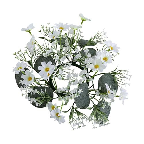 Künstlicher Blumenkerzenring, Heimdekor, Garlands, Harvest Festival Small Daisies Candle Garland, Autumn Harvest Wreath, Thanksgiving Wreath Decor für Wand, Türgriff, Fenster, Dinner Tisch, Regal Künstlicher Blumenkerzenring, Heimdekor, Garlands, Harvest Festival Small Daisies Candle Garland, Autumn Harvest Wreath, Thanksgiving Wreath Decor für Wand, Türgriff, Fenster, Dinner Tisch, Regal von DNCG