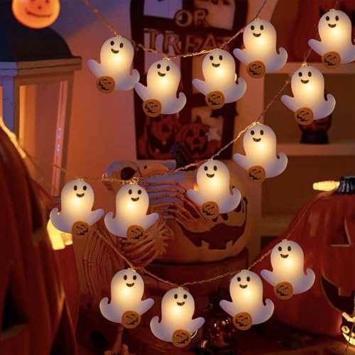 Pumpkin Ghost LED String Light, Window Halloween Decor, 6,6 Feet Battery Powered LED Lights with 10 Bulbs, Halloween Decoration Night Light, Colorful Ambient Lights, Halloween Window Decoration Pumpkin Ghost LED String Light, Window Halloween Decor, 6,6 Feet Battery Powered LED Lights with 10 Bulbs, Halloween Decoration Night Light, Colorful Ambient Lights, Halloween Window Decoration von DNCG
