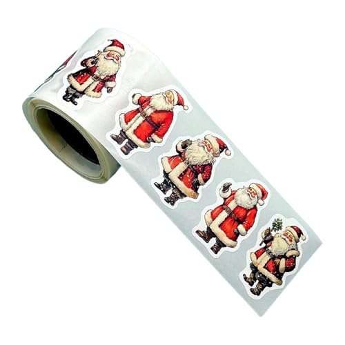 Sticker-Set, 250 Stück, Vintage-Weihnachts-Sticker, Weihnachts-Sticker, Roll, Weihnachtsdekoration, Feiertags-Etiketten-Sticker für Weihnachten, Kartendekoration Sticker-Set, 250 Stück, Vintage-Weihnachts-Sticker, Weihnachts-Sticker, Roll, Weihnachtsdekoration, Feiertags-Etiketten-Sticker für Weihnachten, Kartendekoration von DNCG