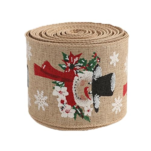 Weihnachts-Band, Glitzerband, lebendiges Weihnachtsband, Cartoon-Juteband, festliches Design, Urlaubsband zum Basteln für Kränze, Stangen, Geschenkverpackungen Weihnachts-Band, Glitzerband, lebendiges Weihnachtsband, Cartoon-Juteband, festliches Design, Urlaubsband zum Basteln für Kränze, Stangen, Geschenkverpackungen von DNCG
