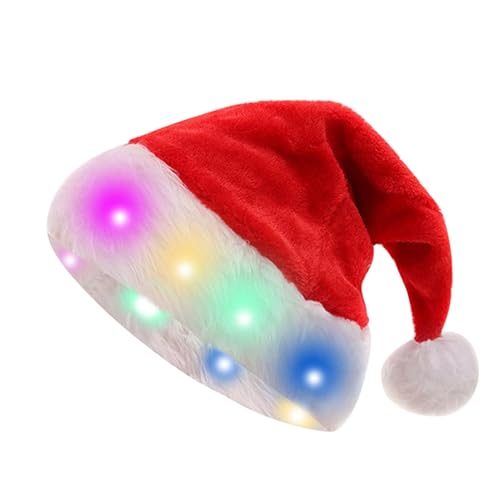 Weihnachtsmütze, LED-Weihnachtsmütze, lustige Weihnachtsmütze, Weihnachtsmütze mit Plüschlicht, lustige Weihnachtsmannmütze, Weihnachtsdekoration, Zubehör Weihnachtsmütze, LED-Weihnachtsmütze, lustige Weihnachtsmütze, Weihnachtsmütze mit Plüschlicht, lustige Weihnachtsmannmütze, Weihnachtsdekoration, Zubehör von DNCG