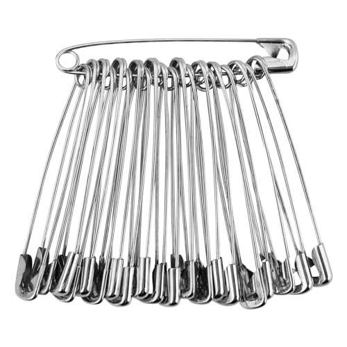 DNDGDLUA 30 Stück Große Sicherheitsnadeln 8.5 cm, Hochleistungs-Sicherheitsnadel aus Metall, extra große Sicherheitsnadeln, für Bastelarbeiten, Decken, Kleidung, Schmuck, Wirkwaren, 85 mm, Silber von DNDGDLUA