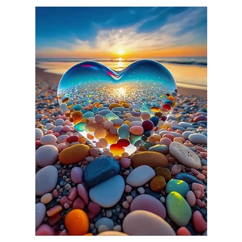 5D Diamond Painting Kristall Herz Diamant Painting Bilder Strand Sonnenuntergang Diamond Art Erwachsene Full DIY Diamant Kunst Malerei Stickerei Set Kreuzstich Bilder Home Wand Dekor 30x40cm 5D Diamond Painting Kristall Herz Diamant Painting Bilder Strand Sonnenuntergang Diamond Art Erwachsene Full DIY Diamant Kunst Malerei Stickerei Set Kreuzstich Bilder Home Wand Dekor 30x40cm von DNDGDLUA