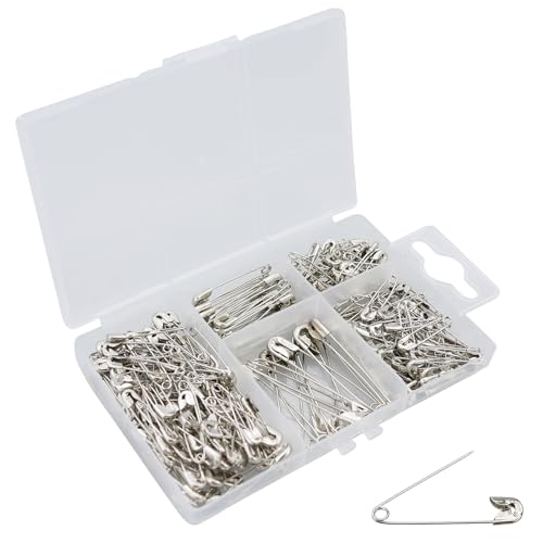 DNDGDLUA 250 Stück Sicherheitsnadeln, Sicherheit Pins, 250 Stück Silber Sicherheitsnadeln, Safety Pins, 4 Größen Sicherheitsnadeln für Kleidung 19mm–30 mm, für Basteln Nähen Säumen Craft DNDGDLUA 250 Stück Sicherheitsnadeln, Sicherheit Pins, 250 Stück Silber Sicherheitsnadeln, Safety Pins, 4 Größen Sicherheitsnadeln für Kleidung 19mm–30 mm, für Basteln Nähen Säumen Craft von DNDGDLUA