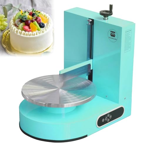 DNEPEI Automatische Kuchen-Drehteller-Zuckergussmaschine, Kuchenbackzubehör, Geburtstagskuchen-Creme-Glättungsmaschine, Geeignet für 4 bis 12 Zoll große Kuchen Green von DNEPEI