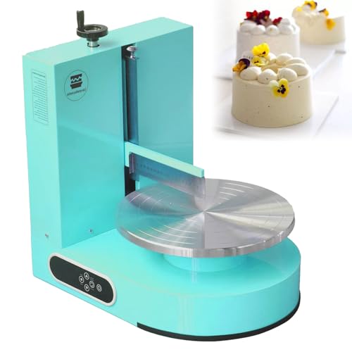 DNEPEI Einstellbare Geburtstagskuchen-Creme-Glattbeschichtungs-Dekorationsmaschine, Kuchendekorations-Beschichtungsmaschine, mit LED-Anzeige, 200 W, 25–320 U/min Rotationsgeschwindigkeit Green von DNEPEI
