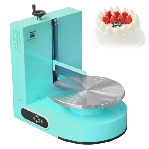DNEPEI Maschine zum Streichen und Verschmieren von Kuchencreme, elektrische Maschine zum Streichen von Kuchencreme, Spatel aus Edelstahl 304, mit LCD-Display für 4-12-Zoll-Kuchen Green von DNEPEI