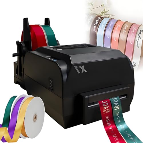 DNEPEI Mehrreihiger digitaler Farbbanddrucker, personalisierte Farbbandmaschine, mit Halter, 200 DPI hohe Auflösung für Hochzeiten, Partys, Geburtstage, Heimdekoration DoubleRow von DNEPEI