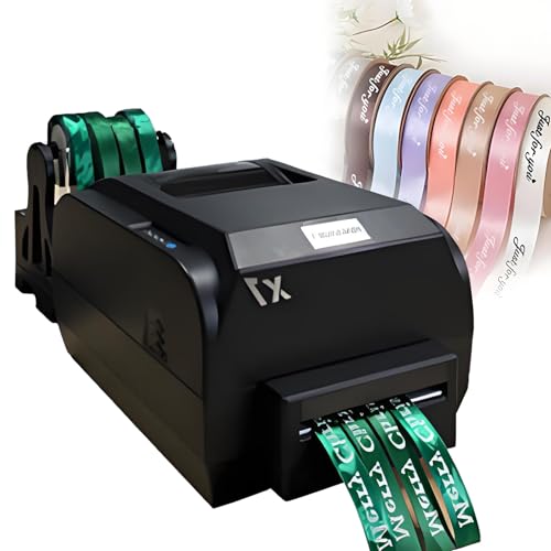 DNEPEI Mehrreihiger digitaler Farbbanddrucker, personalisierte Farbbandmaschine, mit Halter, 200 DPI hohe Auflösung für Hochzeiten, Partys, Geburtstage, Heimdekoration FourRow von DNEPEI