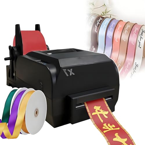 DNEPEI Mehrreihiger digitaler Farbbanddrucker, personalisierte Farbbandmaschine, mit Halter, 200 DPI hohe Auflösung für Hochzeiten, Partys, Geburtstage, Heimdekoration SingleRow von DNEPEI