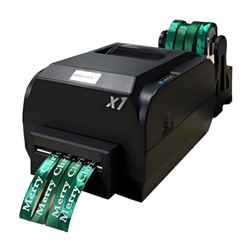 DNEPEI Satinband-Druckmaschine, 200 DPI Digitalbanddrucker, 150 mm/s, unterstützt über 50 Sprachen, für Geschenkverpackungen und Weihnachtsfeiern, DIY-Dekorationsband FourRow von DNEPEI