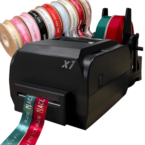 DNEPEI Satinband-Druckmaschine, Digitale Satinband-Druckmaschine, unterstützt über 50 Sprachen, 150 mm/s, 200 DPI hohe Auflösung, für Hochzeiten, Partys, Geburtstage, Heimdekoration DoubleRow von DNEPEI
