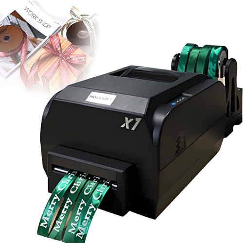 Digitaler Satinbanddrucker, DIY-Banddrucker, zum Verpacken von Geschenken, unterstützt über 50 Sprachen, hohe Auflösung von 200 DPI,Für Weihnachtsfeiern, Partys und Geburtstage FourRow von DNEPEI