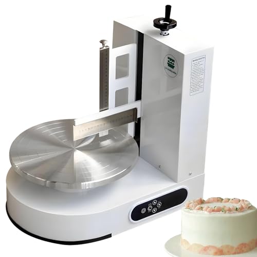 Drehteller für Kuchendekorationscreme-Überzugsmaschine, elektrische Kuchencreme-Verteilmaschine, 25–320 U/min Drehgeschwindigkeit mit LCD-Display, 200 W für Konditoreien White von DNEPEI