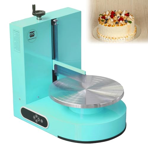 Elektrische Kuchencreme-Verteilmaschine, geräuscharme Kuchenglasurmaschine mit abgestuftem Schaber, Drehteller mit verstellbarem Schaber für 4-12-Zoll-Kuchen Green von DNEPEI