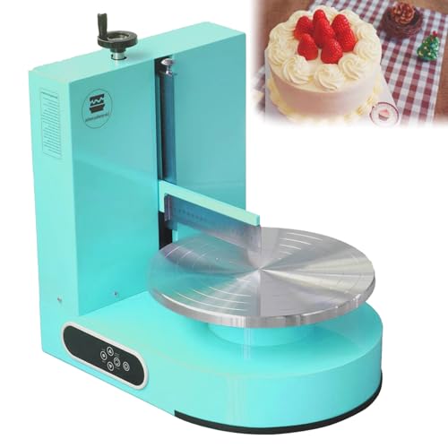 Geräuscharme Kuchenglasurmaschine, Einstellbare Geburtstagskuchencreme-Glattbeschichtungs-Dekorationsmaschine, Geräuscharm, Drehteller mit Einstellbarem Schaber, 200 W Green von DNEPEI