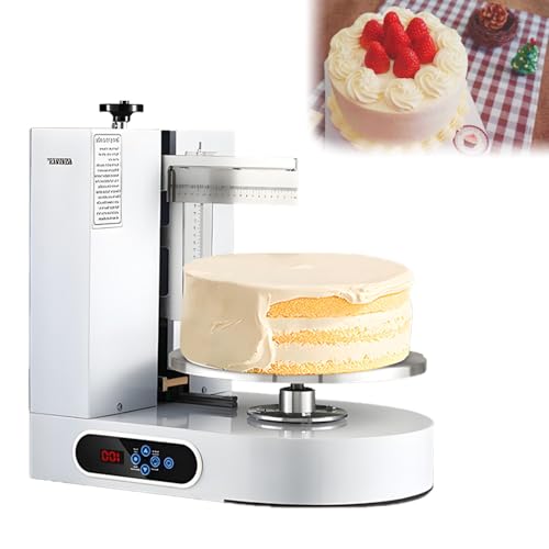 Kuchen Creme Dekorieren Spreader Automatische Kuchen Verputzen MaschineGeburtstagstorte Creme Verteilen Beschichten Verschmieren Maschine 4-12 Zoll Torten White von DNEPEI