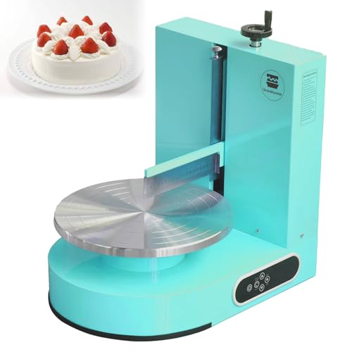 Maschine zum Verteilen und Schmieren von Kuchencreme,Maschine zum Dekorieren von Kuchen,Drehteller mit verstellbarem Schaber, für 4 bis 12 Zoll große Kuchen,Drehgeschwindigkeit 25–320 U/min Green von DNEPEI