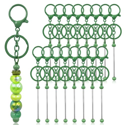 DNLEGULI Beadable Schlüsselanhänger-Stangen – 28 Stück Schlüsselanhänger-Set – Metallperlen-Schlüsselanhänger zum Basteln – DIY-Schlüsselanhänger-Zubehör – Blanko-Schlüsselanhänger für Perlen DNLEGULI Beadable Schlüsselanhänger-Stangen – 28 Stück Schlüsselanhänger-Set – Metallperlen-Schlüsselanhänger zum Basteln – DIY-Schlüsselanhänger-Zubehör – Blanko-Schlüsselanhänger für Perlen von DNLEGULI