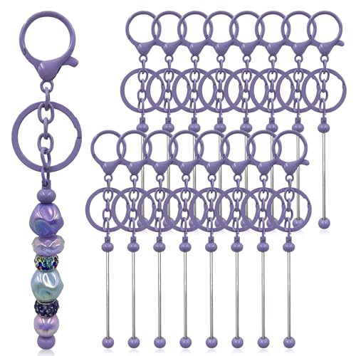 DNLEGULI Beadable Schlüsselanhänger-Stangen – 28 Stück Schlüsselanhänger-Set – Metallperlen-Schlüsselanhänger zum Basteln – DIY-Schlüsselanhänger-Zubehör – Blanko-Schlüsselanhänger für Perlen DNLEGULI Beadable Schlüsselanhänger-Stangen – 28 Stück Schlüsselanhänger-Set – Metallperlen-Schlüsselanhänger zum Basteln – DIY-Schlüsselanhänger-Zubehör – Blanko-Schlüsselanhänger für Perlen von DNLEGULI