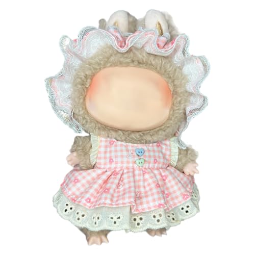 Niedliche Mini Plüsch Puppen Kleidung Outfit nur Bekleidungs zubehör für 17cm Labubu Puppen Pullover Hoodie Kleidung DIY Kinder Geschenke von DNMH