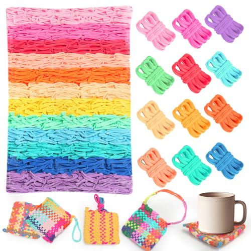 Webstuhlschlaufen, Topflappen, 17,8 cm, strapazierfähiges Nylon, DIY-Projekte für Kinder und Erwachsene, Regenbogen-Thema, Topflappen, Webschlaufen-Set, elastisch, ideales Geschenk für Mädchen und Webstuhlschlaufen, Topflappen, 17,8 cm, strapazierfähiges Nylon, DIY-Projekte für Kinder und Erwachsene, Regenbogen-Thema, Topflappen, Webschlaufen-Set, elastisch, ideales Geschenk für Mädchen und von DNPHRPY