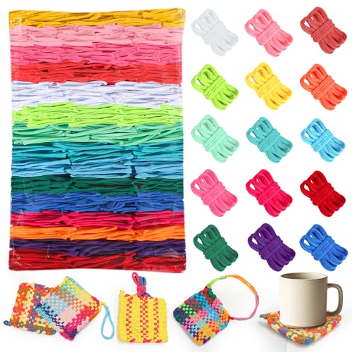 Webwebstuhl, 1500 Stück, 15 Farben, Schlaufen, 17,8 cm, strapazierfähiges Nylon, Bastelprojekt für Kinder und Erwachsene, Regenbogen-Thema, Topflappen, Webschlaufen-Set, elastisch, ideales Geschenk Webwebstuhl, 1500 Stück, 15 Farben, Schlaufen, 17,8 cm, strapazierfähiges Nylon, Bastelprojekt für Kinder und Erwachsene, Regenbogen-Thema, Topflappen, Webschlaufen-Set, elastisch, ideales Geschenk von DNPHRPY