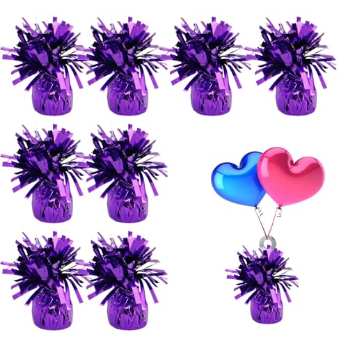 Ballon-Gewichte für Geburtstage, Partys, Helium-Ballongewichte, Veranstaltungen und Feiern, Geburtstagsparty-Ballon-Zubehör, Lila, 8 Stück Ballon-Gewichte für Geburtstage, Partys, Helium-Ballongewichte, Veranstaltungen und Feiern, Geburtstagsparty-Ballon-Zubehör, Lila, 8 Stück von DNSHAN