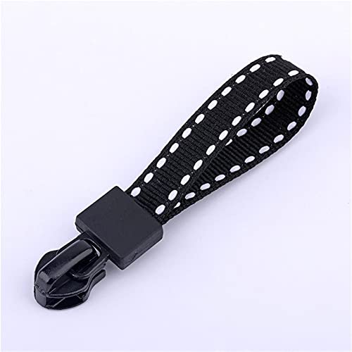Lfang-Reißverschlüsse 10 stücke 7 cm Ersatzklammer gebrochene Schnalle Reißverschluss Puller End Fit Seil Fixierer Reißverschluss Kabel Tabuling Beutel Zubehör, Glatt und langlebig(Black) von DNVGJUP