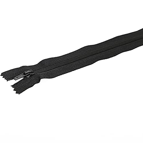 Lfang-Reißverschlüsse 10pcs / lot 20 cm Polychrome Nylon-Gewinde-Reißverschluss Nähkleidung-Nähanleitung DIY. Materialzubehör, Glatt und langlebig(Black) von DNVGJUP