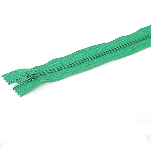 Lfang-Reißverschlüsse 10pcs / lot 20 cm Polychrome Nylon-Gewinde-Reißverschluss Nähkleidung-Nähanleitung DIY. Materialzubehör, Glatt und langlebig(Green) von DNVGJUP