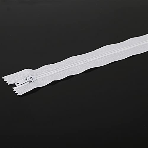 Lfang-Reißverschlüsse 10pcs / lot 20 cm Polychrome Nylon-Gewinde-Reißverschluss Nähkleidung-Nähanleitung DIY. Materialzubehör, Glatt und langlebig(White) von DNVGJUP