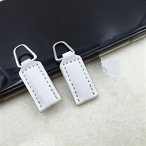 Lfang-Reißverschlüsse 2 STÜCKE PU-Leder Reißverschluss Ziehen Sie Tabs für Taschen Kleidungsstück Rucksack DIY Zipper Abzieher Ende abnehmbarer Clip ZIP-Kopfschieber, Glatt und langlebig(E) von DNVGJUP