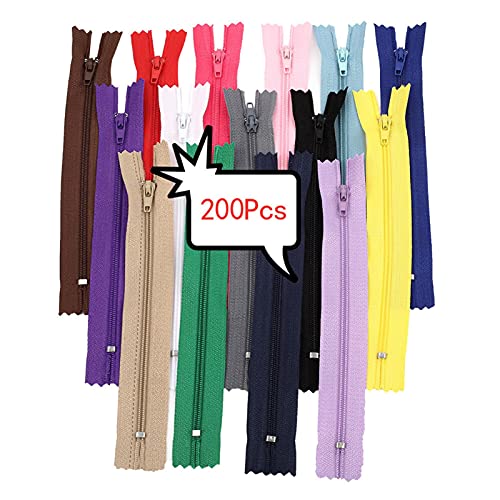 Lfang-Reißverschlüsse 200 stücke/pack 6 zoll 15 cm mix farbe nylon spule reißverschlüsse für maßgeschneider nähen handwerk 15 farben, Glatt und langlebig von DNVGJUP