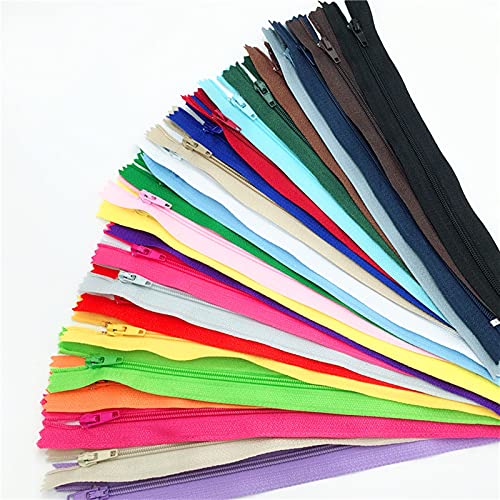 Lfang-Reißverschlüsse 3# 10 stücke (6-24 Zoll) 15-60 cm Mix geschlossene Nylon-Spule Reißverschlüsse Schneider Nähen Handwerk, Glatt und langlebig(8inch) von DNVGJUP