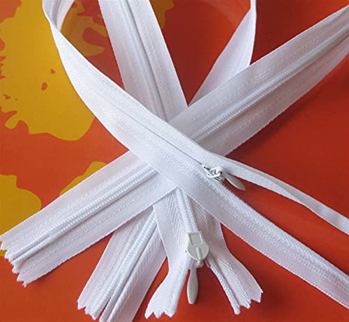 Lfang-Reißverschlüsse 3# 200 cm / 2 Meter langer Nylon Unsichtbare Reißverschluss Bettwäsche-Tasche Quilt Zipper Kleidungsstück Home Textiler Zubehör, 1 stücke, Glatt und langlebig(White) von DNVGJUP