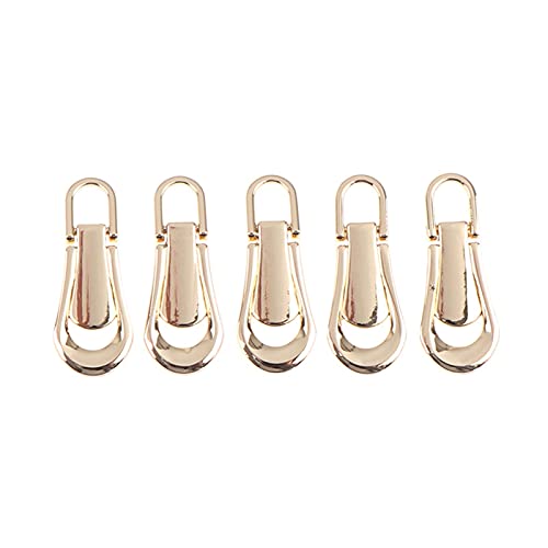 Lfang-Reißverschlüsse 3# 5# 5 stücke Metall Reißverschluss Head Zip Puller Abnehmbare Reißverschluss Reparatur Kits DIY Handwerk Quilten Kleidung Taschen Liefert, Glatt und langlebig(GD3) von DNVGJUP