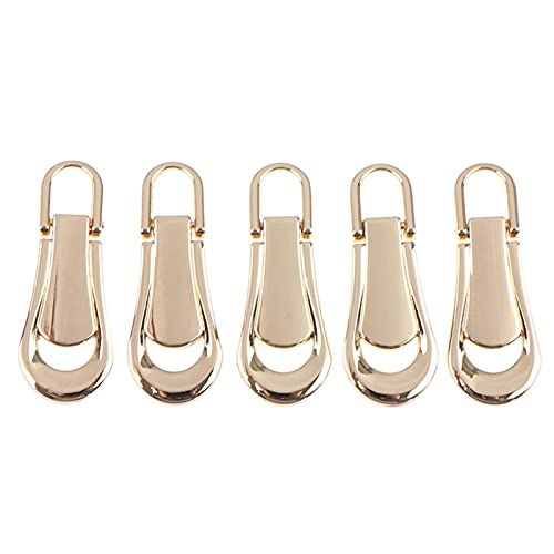 Lfang-Reißverschlüsse 3# 5# 5 stücke Metall Reißverschluss Head Zip Puller Abnehmbare Reißverschluss Reparatur Kits DIY Handwerk Quilten Kleidung Taschen Liefert, Glatt und langlebig(GD5) von DNVGJUP