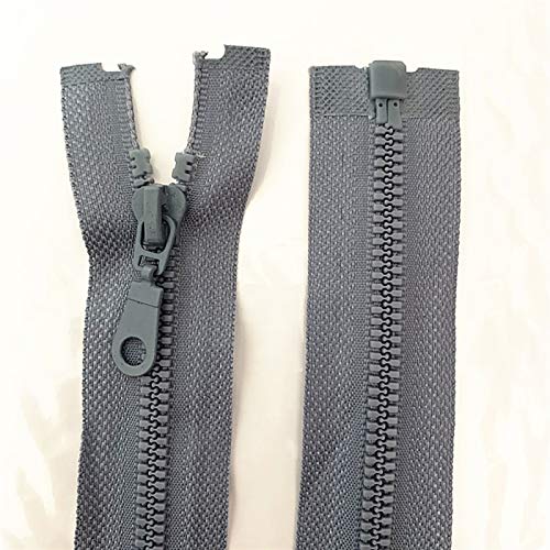 Lfang-Reißverschlüsse 5# 2 stücke 25-70cm Grau abnehmbarer Harz Reißverschluss Öffnen Automatische ökologische Verriegelung Kunststoff Reißverschluss für Nähanzug, Glatt und langlebig(60CM_2PCS) Lfang-Reißverschlüsse 5# 2 stücke 25-70cm Grau abnehmbarer Harz Reißverschluss Öffnen Automatische ökologische Verriegelung Kunststoff Reißverschluss für Nähanzug, Glatt und langlebig(60CM_2PCS) von DNVGJUP
