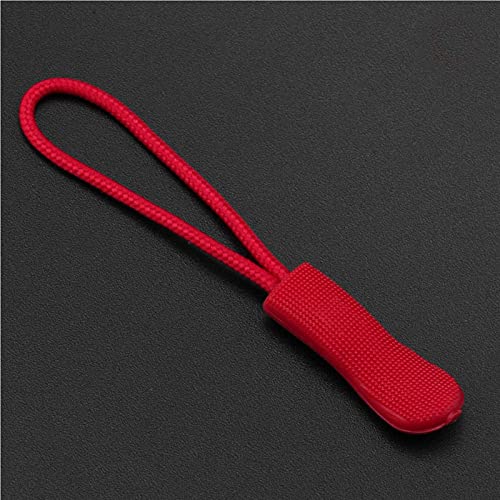 Lfang-Reißverschlüsse Reißverschluss Pull Puller End Passend Seil Kunststoff Reißverschluss Seil DIY Tasche Kleidung Kunsthandwerk Nähzubehör, 20 stücke, Glatt und langlebig(Red) von DNVGJUP