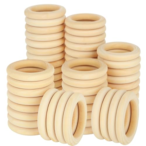 50 Stück 7,6 cm Holzringe zum Basteln, 70 mm, unlackierte Holzringe, Naturholz, Makramee-Ringe, Massivholzringe für Bastelarbeiten, Verbindungsstücke, Schmuckherstellung 50 Stück 7,6 cm Holzringe zum Basteln, 70 mm, unlackierte Holzringe, Naturholz, Makramee-Ringe, Massivholzringe für Bastelarbeiten, Verbindungsstücke, Schmuckherstellung von DNVOTRES
