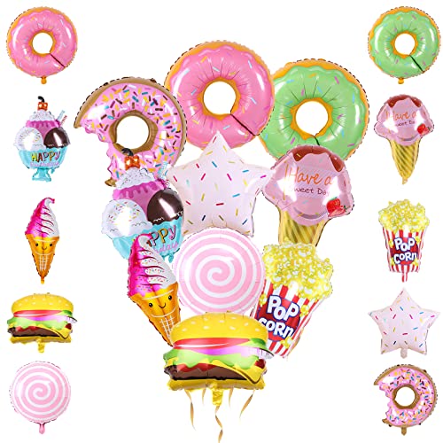 10 Stück Folienballon Donuts Eiscreme Helium Ballons Donut Luftballons Candy Bar Popcorn Folienluftballon Eistüten Kinder Heliumballons Jungen Mädchen Folienballons für Geburtstag Party Deko Geschenk 10 Stück Folienballon Donuts Eiscreme Helium Ballons Donut Luftballons Candy Bar Popcorn Folienluftballon Eistüten Kinder Heliumballons Jungen Mädchen Folienballons für Geburtstag Party Deko Geschenk von DNWFZ