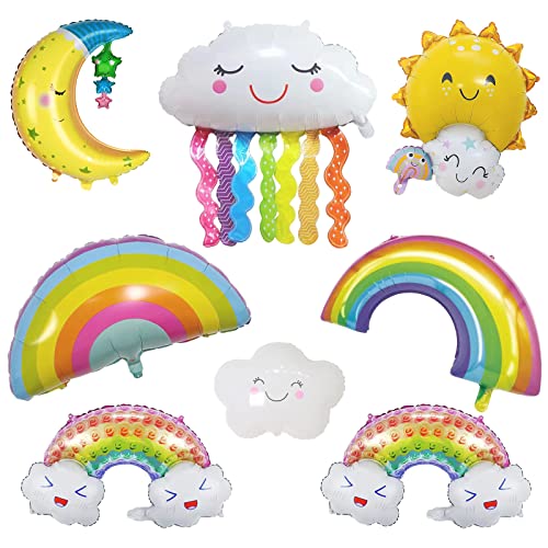 8 Stück Folienballon Regenbogen Wolken Ballon Helium Ballons Folie Luftballons Wolke Folienluftballon Quaste Kinder Heliumballons Jungen Mädchen Folienballons für Geburtstag Party Deko Geschenk 8 Stück Folienballon Regenbogen Wolken Ballon Helium Ballons Folie Luftballons Wolke Folienluftballon Quaste Kinder Heliumballons Jungen Mädchen Folienballons für Geburtstag Party Deko Geschenk von DNWFZ
